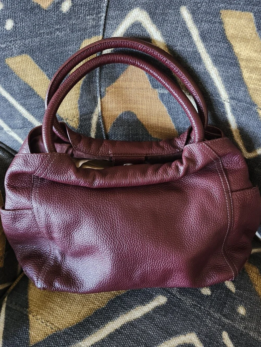 Furla Small Doctor Hobo Bag Burgundy Bordeaux Black Cherry Y2k 90s